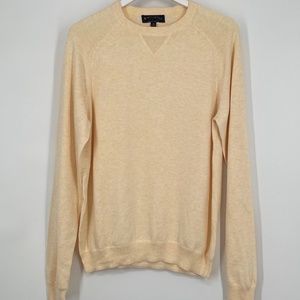 Yellow Brooks Brothers Cotton Sweater, Size M